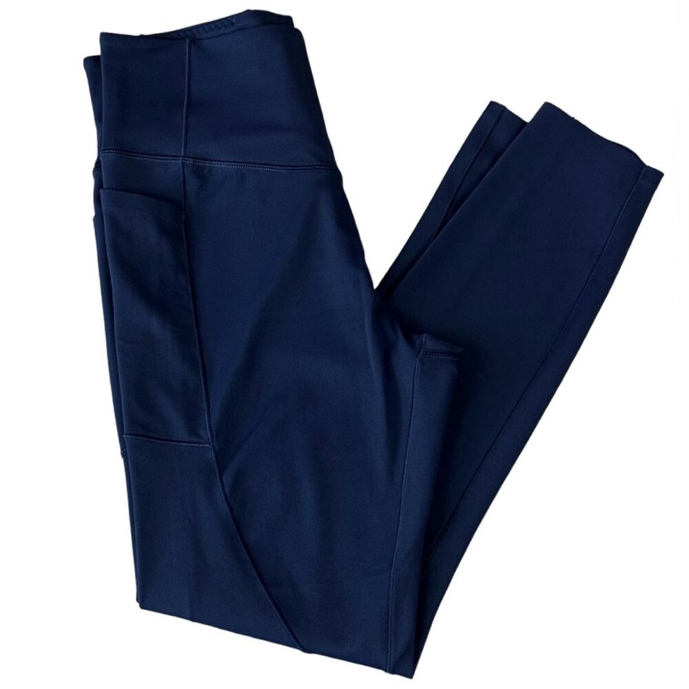 Victoria's Secret On Point Sweat Navy Blue Leggings Cropped Capri Size Medium